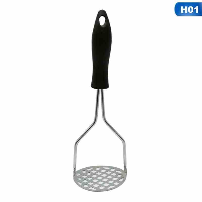 Stainless Steel Potato Masher With Broad Mashing Plate Mashed Potatoes Fruit Vegetable Press Crusher kitchen accessories Tools