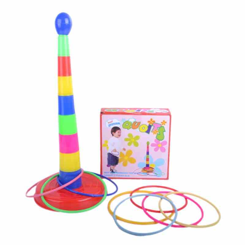 Colorful Plastic Sport Ring Toss Game Set for Kids