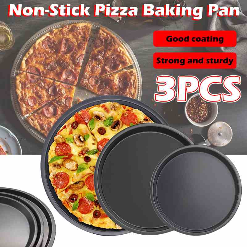 Set Of 3 Pizza Pan Non-Stick
