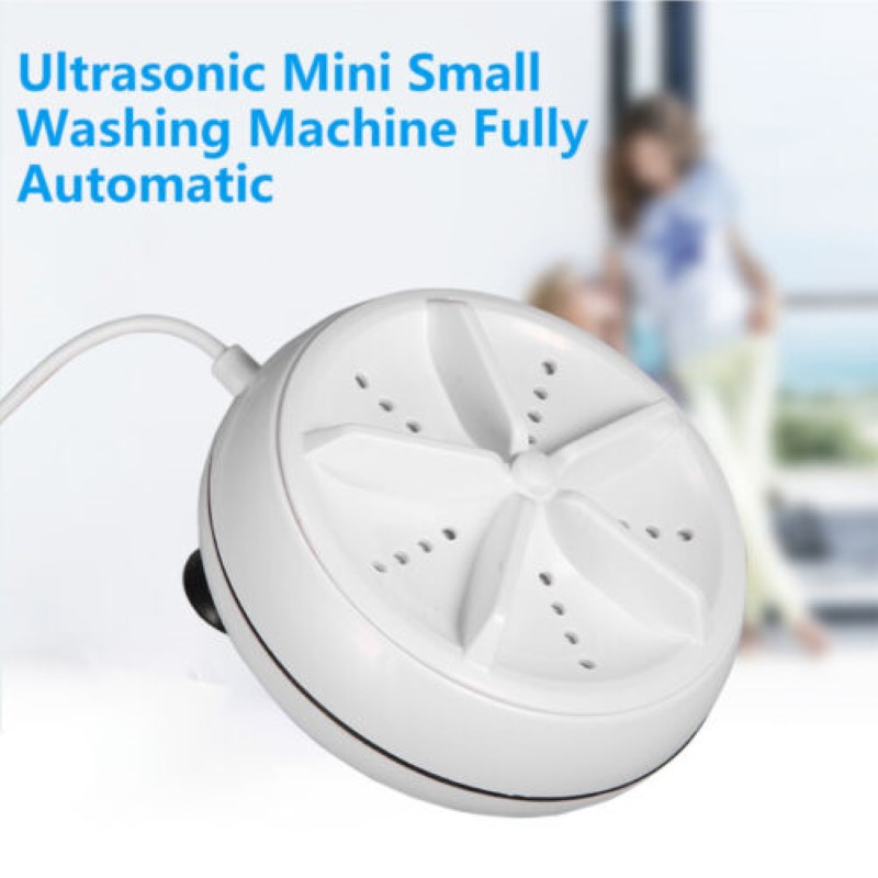 Portable Mini Washing Machine Ultrasonic Turbine Clothes Washer For Home 3 IN 1