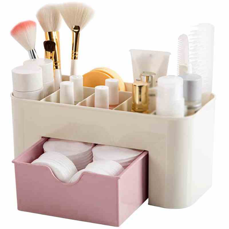 Plastic Cosmetic Storage Box Drawer Organizer Drawer Divider Makeup Jewelry Organizer