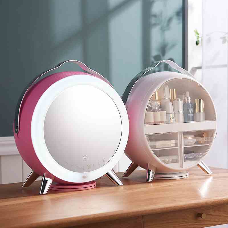 360 Rotating Cosmetic Organizer With Led Light