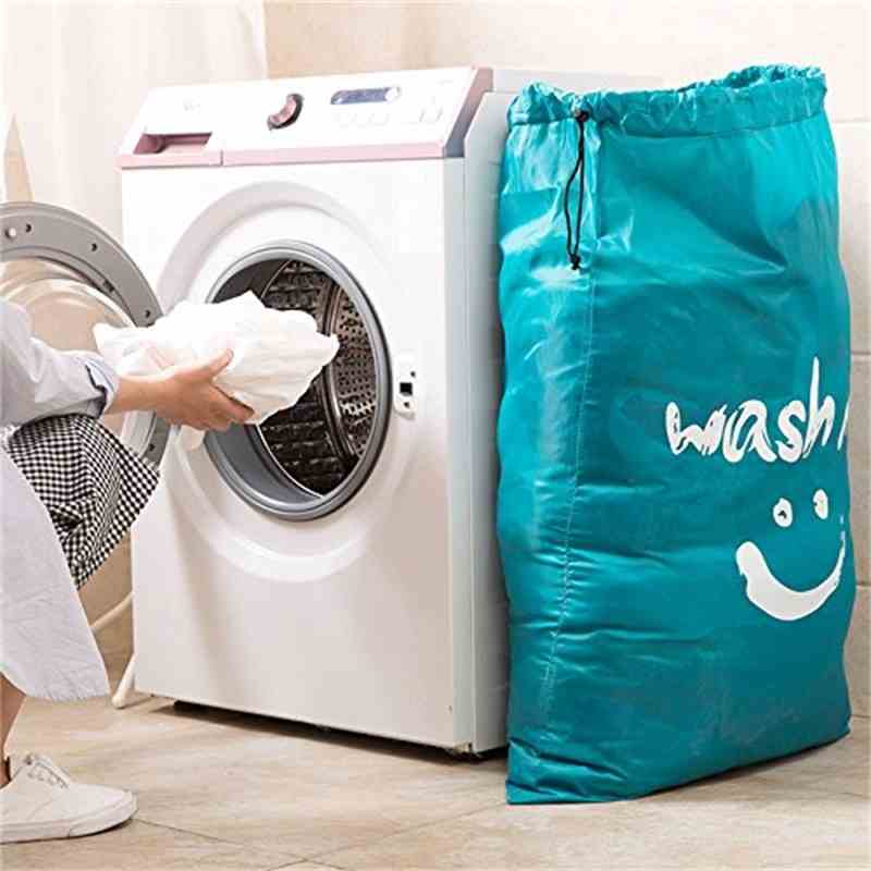 Pack Of 2 Foldable Laundry Bag Home Cloth Storage Mesh Washing Basket
