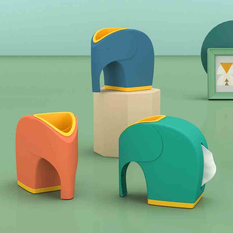 Desktop Modern Elephant Tissue Box