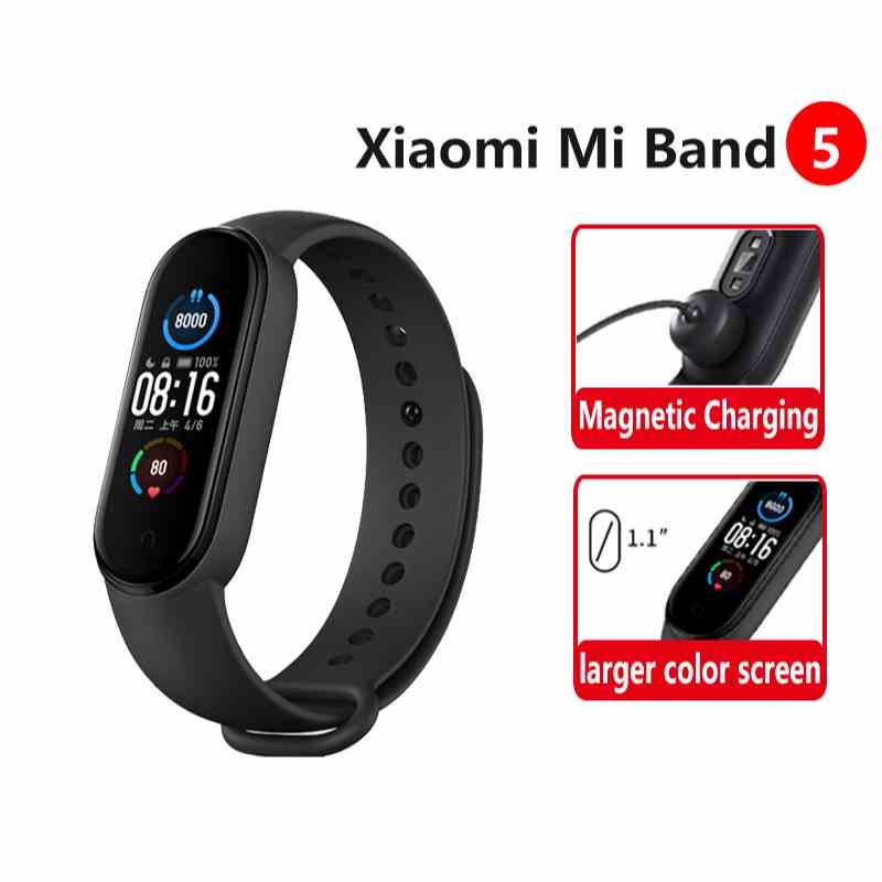 Xiaomi Mi Band 5 Smart Bracelet Color AMOLED Screen Smartband Fitness Traker Bluetooth Sport Waterproof