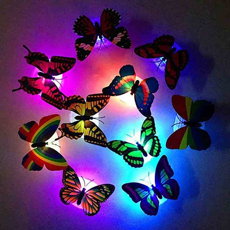 12 Pieces Colorful 3D Butterfly Wall Sticker DIY-Art Decor Handicraft Butterfly for Home Decoration Room Bedroom Decor