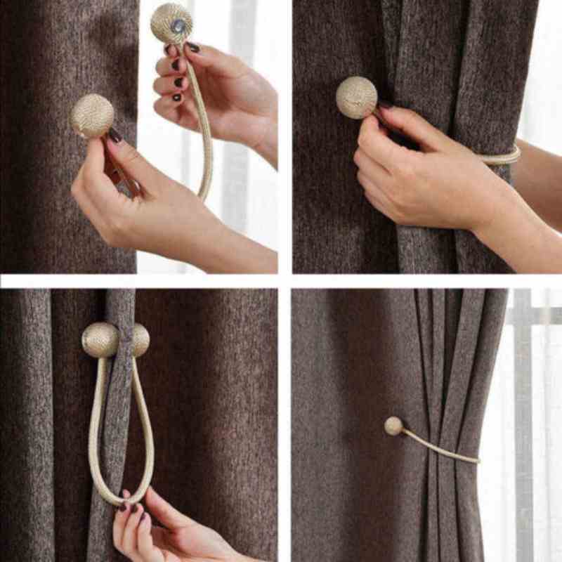 Magnetic Curtain Buckle Holder (2pc Pair)