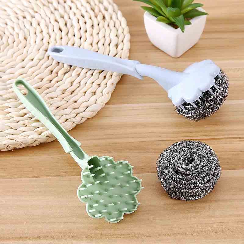 Stainless Steel Long Handle Cleaning Brush