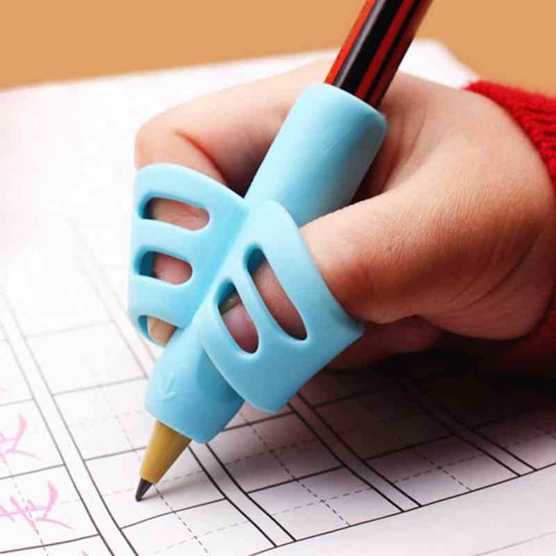 Children Writing Pencil Pen Holder Kids Learning Practise Silicone Pen