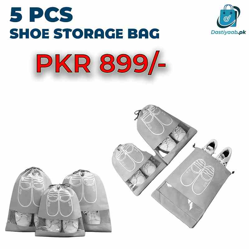 Pack of 5 Travel Shoes Storage bag