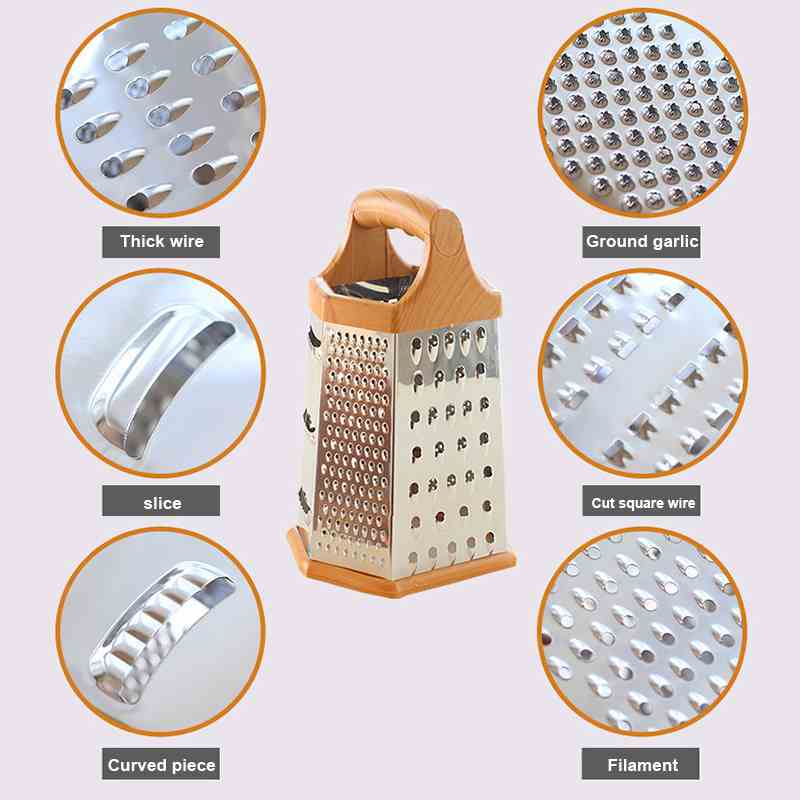 6 Sided Stainless Steel Manual Grater